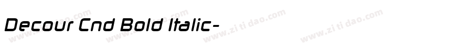 Decour Cnd Bold Italic字体转换